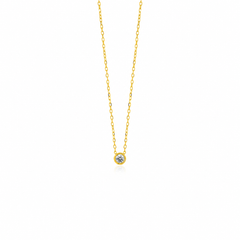 White Gold Diamond Solitaire Necklace