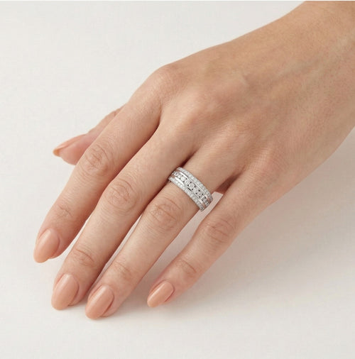 Three Row Diamond Ring