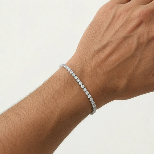 Diamantový Tenisový Náramek 3,0 mm Z Bílého Zlata