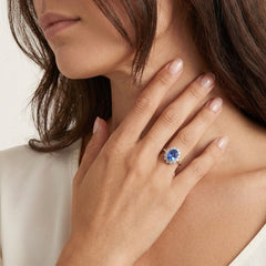 Ring with Tanzanite and Diamonds
