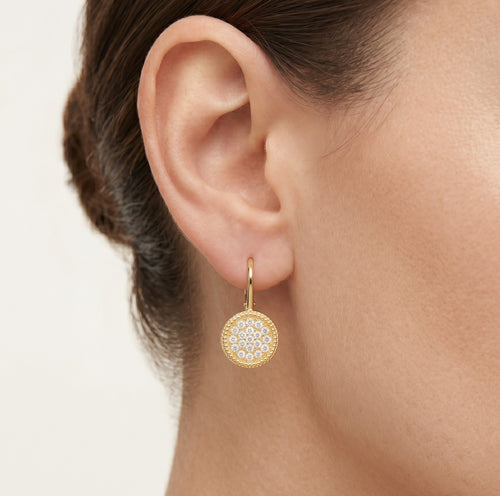 Boucles d’oreilles cercles dorés étincelants