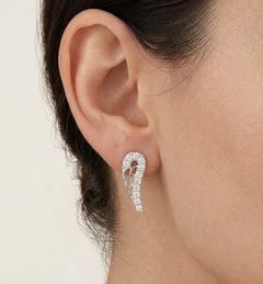 White gold wings with zircons
