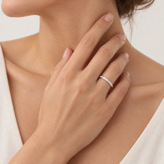 White Gold Channel-Set Diamond Ring