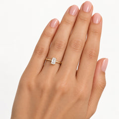 Emerald Cut Lab Grown Diamond Engagement Ring