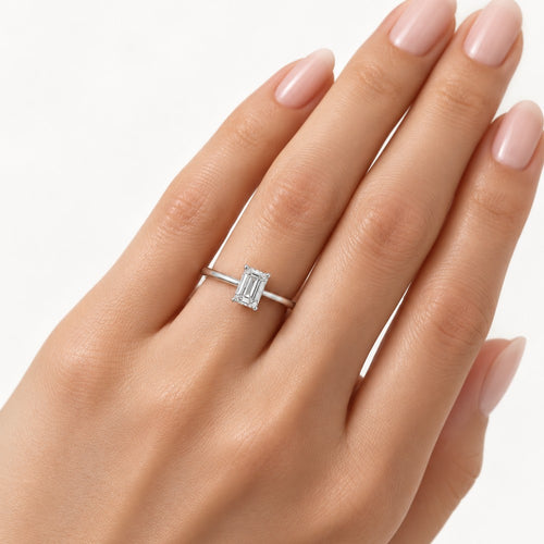 Zásnubní Prsten S Emerald Lab Grown Diamantem
