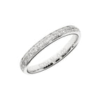 Classic white gold wedding ring with stones