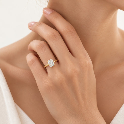 Radiant Cut Lab Grown Diamond Ring