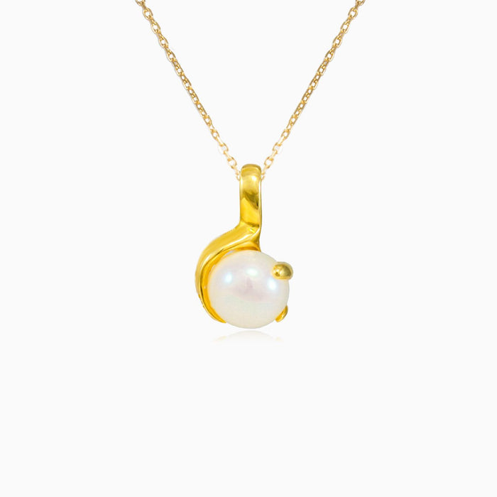 Colgante único de perla blanca