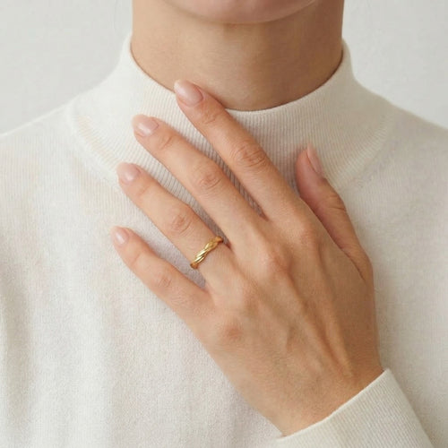 Keepsake simple twist stackable ring