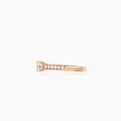 Beautiful diamond rose gold ring