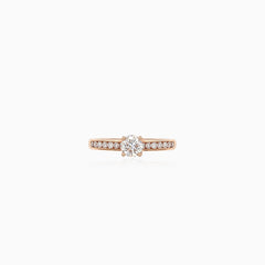 Beautiful diamond rose gold ring