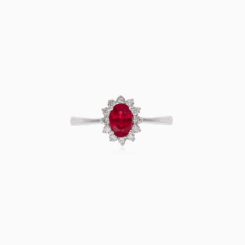 Majestic 18kt diamond and ruby ring