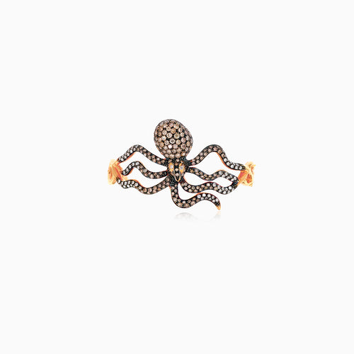 Úžasný diamantový náramek s motivem chobotnice z růžového zlata
