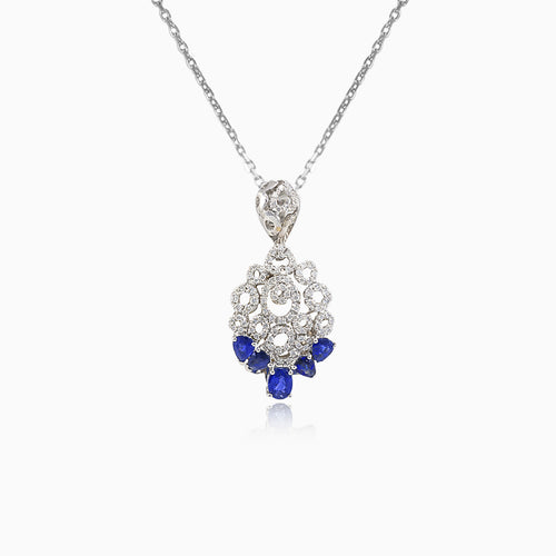 Pendant with royal sapphires