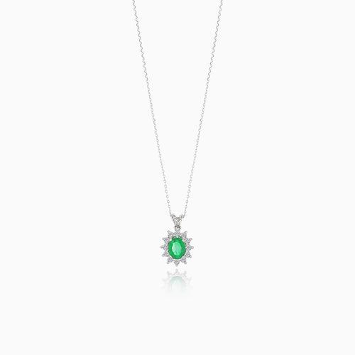 Royal necklace with emerald and diamonds