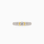 Elegant  yellow gold diamond engagement ring