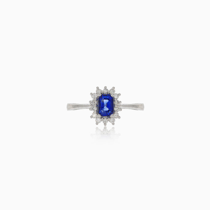 Diamantring mit Saphir