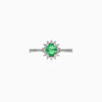 Timeless diamond and emerald ring