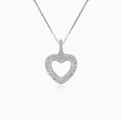 Sparkly heart women diamond pendant
