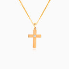 Fine cross pendant with diamond