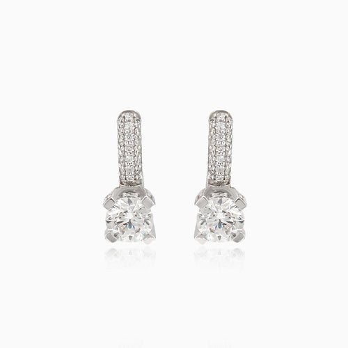 Luxury earrings with diamonds white gold