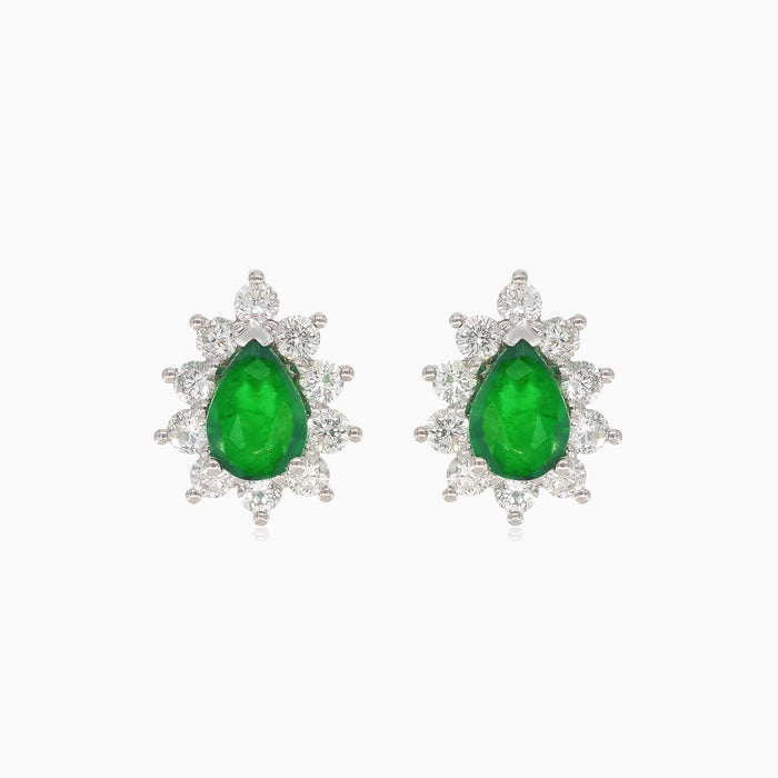 Boucles d’oreilles pendantes avec pierres précieuses étincelantes