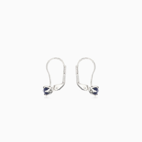 Classic white gold sapphire earrings