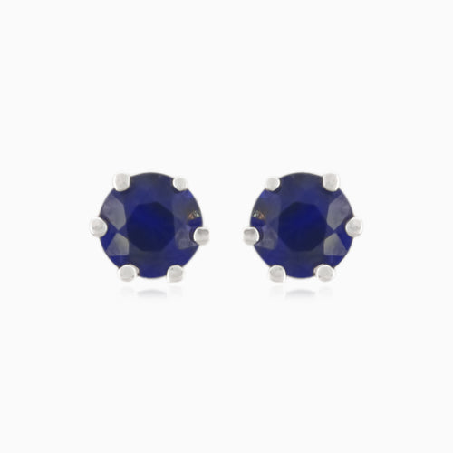 Simple white gold sapphire earrings