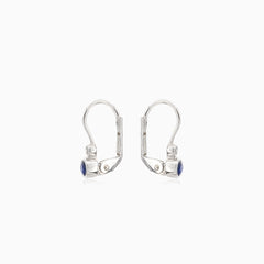 Elegant white gold sapphire earrings with diamonds
