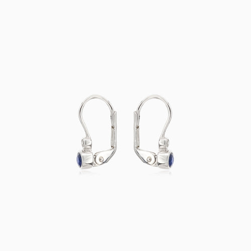 Elegant white gold sapphire earrings with diamonds