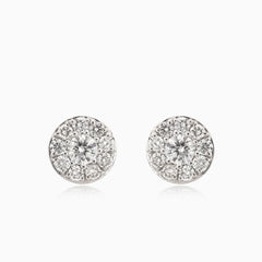 Charming white gold diamond earrings