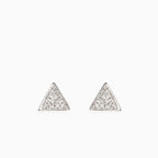 Triangle white gold diamond earrings