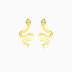 Lovely wrap small snake stud gold earrings