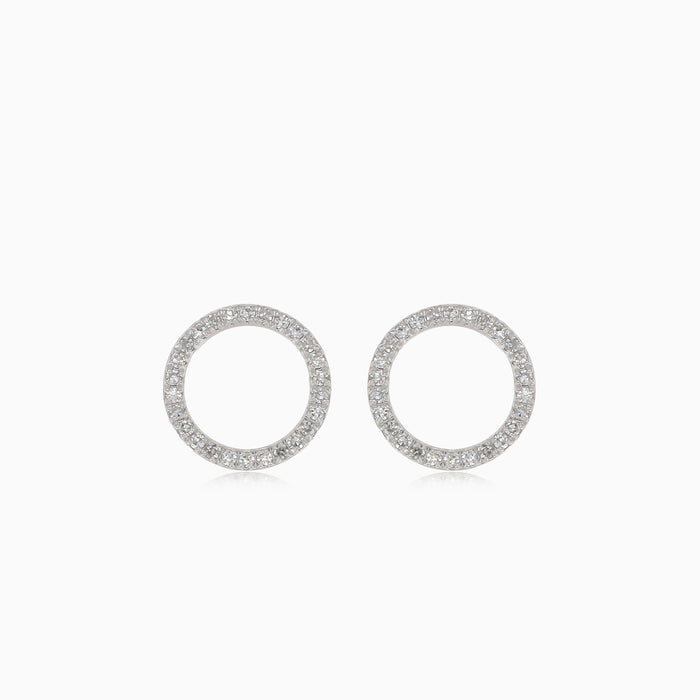 Boucles d’oreilles clous cercle en diamant