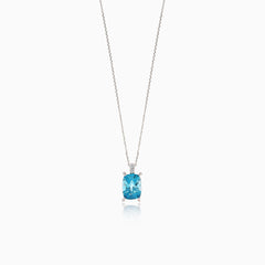 Wunderschöne Halskette mit Topas und Diamant