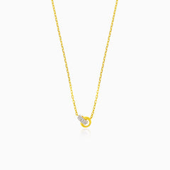 Collier en diamant avec 2 petites bagues