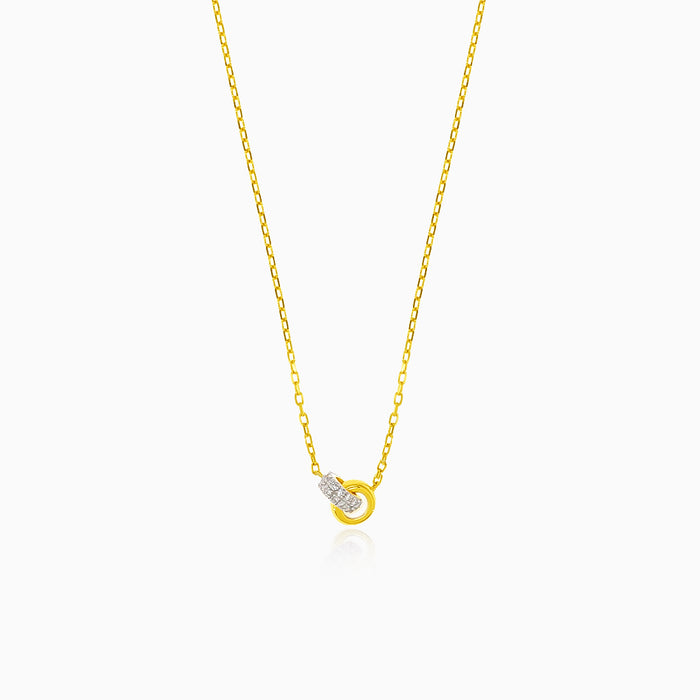 Collier en diamant avec 2 petites bagues