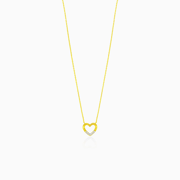 Collar de corazón con diamantes