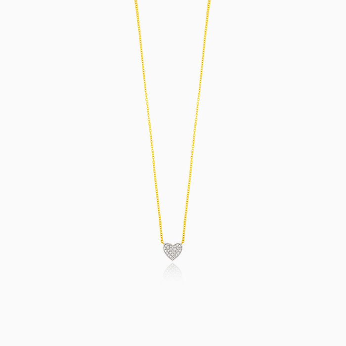 Tiny heart necklace with Diamonds