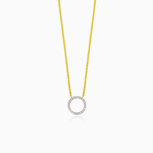 Delicate necklace with diamond circle