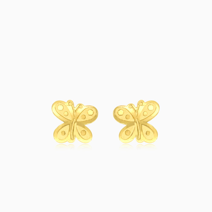 Pendientes de botón en forma de mariposa