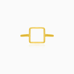 Frame square gold ring