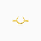 Half moon gold ring