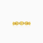 Coffee grain yellow gold ring