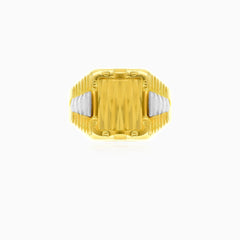 High polished men's gold ring