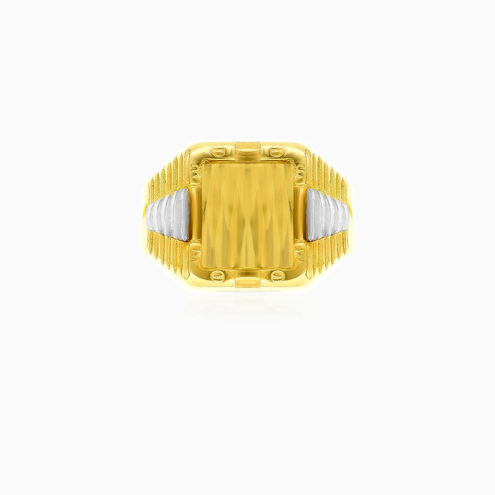 Anillo de oro pulido para hombre