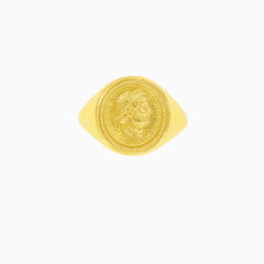 Coin gold ring