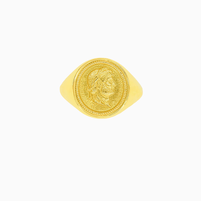 Anillo de moneda en oro