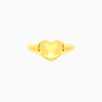 Prsten ze žlutého zlata se srdcem