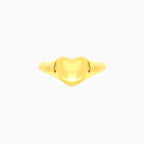 Lovely heart yellow gold ring